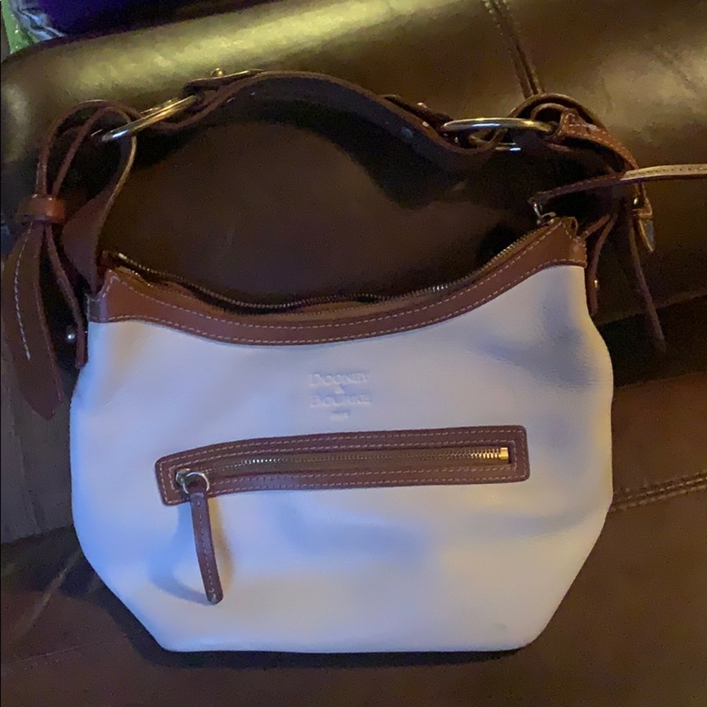 White/brown leather Dooney and Bourke purse